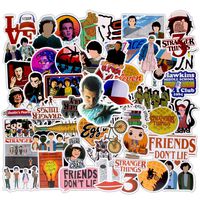 Stranger Things Stickers Pack 50 Pcs Waterproof Stickers for Motorcycle Car Bicycle Skateboard Laptop Luggage Vinyl Stickers Bumper Snowboard Graffiti Decals (A)