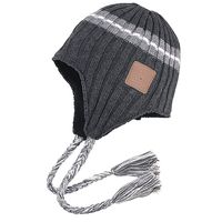 Mydeal Fashional Wireless Bluetooth Beanie Hat Braid Headphones Headsets Speakers Mic Hands Free for Womens Mens Outdoor Sports Lifestyle,Compatible with Iphone,Samsung,Christmas Gifts - Gray