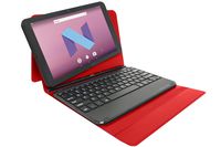 Visual Land Prestige Elite 10.1" IPS [2 in 1] Quad Core 64Bit 16GB Android 7.0 Nougat Tablet with Docking Keyboard Case Stand, Red (ME10QDDC16RED)