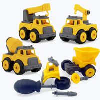 OVEKI Take Apart Vehicles Sand Toys Constructions Dump Truck. 4 in 1 Vehicles Assembly kit, Building Vehicles DIY Set Ideal Toys Gift for Boys Aged 3, 4, 5, 6,7