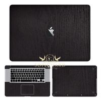 SopiGuard Black Wood Precision Edge-to-Edge Coverage Vinyl Sticker Skin for Apple MacBook Pro 15 Non Retina (A1286)
