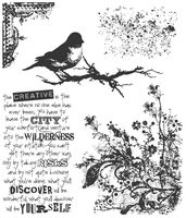 Tim Holtz Cling Stamps 7"x8.5"-urban Tapestry