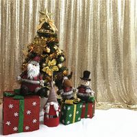 TRLYC Light Gold Sequin Wedding Curtain 7 Ft by 7 Ft Backdrop Sequin add Elegant Shiny Sequins for Party Weddings Birthdays Shower