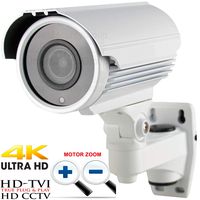 Urban Security Group HD-TVI Ultra 4K UHD 8MP Bullet Camera: 3840x2160 Resolution, 3.6-11mm Motorized Auto-Focus Lens, 200ft IR LEDs, Outdoor Weatherproof, BNC, 12V DC : Pro Grade