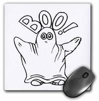 3dRose LLC 8 x 8 x 0.25 Inches Halloween Ghost Mouse Pad (mp_2837_1)