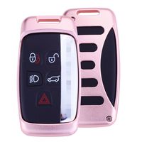 M.JVisun Key Covers For Car Keys Land Rover, Key Fob Cover Fits Land Rover Discovery Sport Discovery 4 Freelander 2 Range Rover Evoque Car Key, Aircraft Aluminum Key Fob Case Key Protector - Rose Gold
