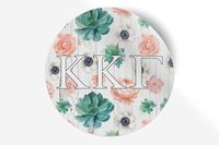 Kappa Kappa Gamma Sticker Greek Sorority Decal for Car, Laptop, Windows, Officially Licensed Product, Monogram Design 5" x 5" - Succulents Floral