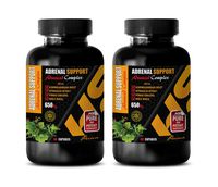 Adrenal Health Daily Support - Adrenal Support Advanced Complex - Natural Formula - Stress and Anxiety Relief - rhodiola rosea Non GMO - 2 Bottles (120 Capsules)