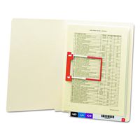 Smead End Tab Fastener File Folder, Shelf-Master Reinforced Straight-Cut Tab, 1 U-Clip Fastener, Letter Size, Manila, 50 per Box (34112)