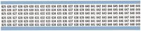 Brady WM-625-649-PK Repositionable Vinyl Cloth (B-500), Black on White, Consecutive Numbers Wire Marker Card (25 Cards)