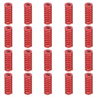 Befenybay 20PCS 8mm OD 20mm Long Red Hot Bed Spring Mid Load Compression Mould Springs for 3D Printer (Red)