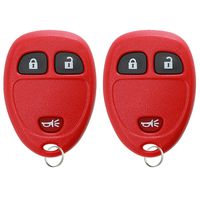 KeylessOption Keyless Entry Remote Control Car Key Fob Replacement for 15913420 Red (Pack of 2)