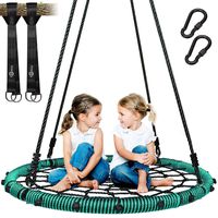Trekassy 660 lb Spider Web Swing 40 inch for Tree Kids with Steel Frame and 2 Hanging Straps