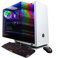 CyberpowerPC Gamer Supreme Liquid Cool SLC10640V2 Gaming PC (Intel Core i7-9700K 3.6GHz, 16GB DDR4, NVIDIA GeForce GTX 1660 Ti 6GB, 480GB SSD, 1TB HDD, 802.11AC WiFi & Win 10 Home) White