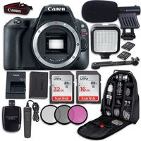 Canon EOS Rebel SL2 DSLR Camera (Body Only) + LED Light + Microphone + Video Accessory Bundle