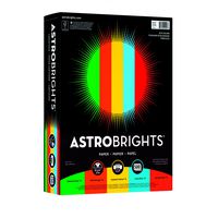 Astrobrights Color Paper, 8.5" x 11", 24 lb/89 gsm,"Eco" 5-Color Assortment, 500 Sheets (22226)