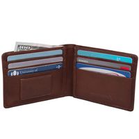 Rogue Wallet R6 Leather Wallet - RFID Blocking Classic Wallet Fits 12 Cards - Brown
