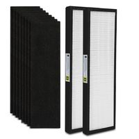 2-Pack FLT4825 True HEPA Air Purifier Filter B Replacement Compatible for GermGuardian Models AC4825 AC4850PT AC4900CA PureGuardian AP2200CA Plus 8 Carcon Filter