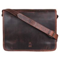 Rustic Town Handmade Genuine Leather 15 inch Vintage Crossbody Laptop Messenger Bag