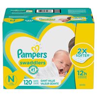 Diapers Newborn / Size 0 (< 10 lb), 120 Count - Pampers Swaddlers Disposable Baby Diapers, Giant Pack