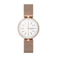 Skagen Women's Signatur T-Bar Quartz Watch with Stainless-Steel Strap, Rose Gold, 16 (Model: SKT1404