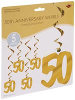 50th Anniversary Whirls   (5/Pkg)
