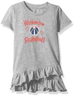 NBA by Outerstuff NBA Newborn & Infant Washington Wizards Claim to Fame Ruffle Dress, Heather Grey, 3T
