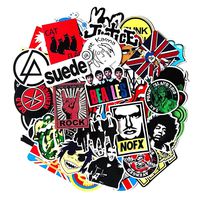 Band Stickers [100PCS] Rock and Roll Music Stickers Pack Vinyl Waterproof Stickers for Electronic Organ Guitar Piano Violin Drum kit Flute Brass Decals and Stickers for Laptop Skateboard Luggage