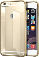 Smartish iPhone 6 Plus/6s Plus Case - PureView Clear Case [Slim + Protective] Crystal Clear Phone Cover for iPhone 6+/6s+ (Silk) - Champagne Gold