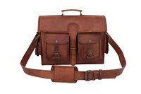 Vintage Leather 15 Inch Laptop Messenger Bag Briefcase Satchel for Men and Women