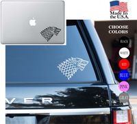 Game Of Thrones House Of Stark Series HBO Vinyl Decal Sticker - Car Window, Laptop Skin, Wall, Mac (5.5" inches, Black)