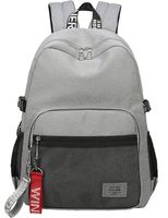 El-fmly School Backpack Lightweight Casual Fashion Shoulder Cool Students Bookbag Travel Outdoor Daypack for Girl Teen Boy Grey Bag