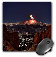 3D Rose New Years Day Fireworks on The top of Pikes Peak - Mouse Pad, 8 by 8 inches (mp_36359_1)