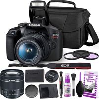 Canon Rebel T7 DSLR Camera with 18-55mm DC III Lens Kit and Carrying Case, Creative Filters, Cleaning Kit, and More