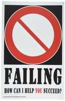 Poster #302 No Failing in Class, Success Poster Helps Students Succeed in School