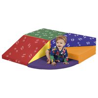 ECR4Kids SoftZone Tiny Twisting Foam Corner Climber - Indoor Active Play Structure for Toddlers and Kids - Soft Foam Play Set, Primary