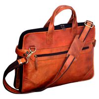 Indian Hando Art present Leather Messenger Bag for men and women carry Laptop.