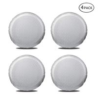 Moonet Tire Covers for RV Wheel (4 Pack Silver), Oxford Waterproof UV Sun Protectors for Motorhome Boat Trailer Camper Van SUV,D81cm x H28cm for Diameter 30"-32"