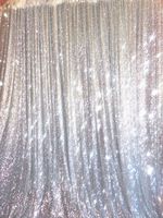TRLYC Sparkly Seamless Silver 8FT x 8FT Sequin Wedding Backdrop One Piece Design