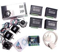 4 Axis 1.2N Stepper Motor 3.5A Driver TB6560 Nema23 USB Interface Board CNC Kit