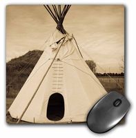 3dRose USA Nebraska Stuhr Museum of The Prairie Pioneer Teepee Mouse Pad (mp_192214_1)
