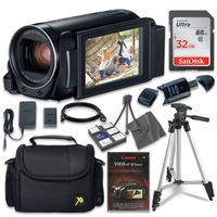 Canon VIXIA HF R800 Camcorder with Sandisk 32 GB SD Memory Card + Extra Accessory Bundle