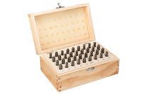 5/32 Inch 4mm Letter and Number Stamp Set 36pcs 40Cr Alloy Steel Metal Stamp Set Number and Letter Punch Set in a Wooden case