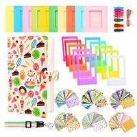 Sunmns Accessories Bundle Kit Set for Fujifilm Instax Mini 9 8 90 70 Films, Accessory Include Album, Film Stickers, Desk Frames, Hanging Frame, Strap (Desserts)