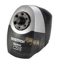 Bostitch SuperPro 6 Extra Heavy Duty Classroom Commercial Electric Pencil Sharpener, 6-Holes, Black/Gray (EPS12HC)
