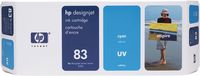 HP 83 C4941A UV Ink Cartridge for DesignJet 5000 series, 680ml, Cyan