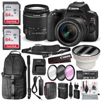Canon EOS Rebel SL3 DSLR Digital Camera with 18-55mm Lens + 64GB + Cases + Battery Kit + Premium Accessory Bundle
