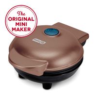 Dash DMW001CU Mini Maker Iron for Individual Waffles, Paninis, Hash browns, other on the go Breakfast, Lunch, or Snacks, Copper