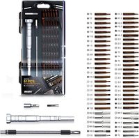61 in 1 S-2 Bits Magnetic Screwdriver Set Electronic Repair Tool Kit Screwdriver Tool Kit with Flexible Shaft for MacBook, iPhone, PC, Laptop, Xbox, PS4