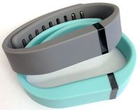 Large L 1pc Grey 1pc Teal (Blue/Green) Replacement Bands With Clasp for Fitbit FLEX Only /No tracker/ Wireless Activity Bracelet Sport Wristband Fit Bit Flex Bracelet Sport Arm Band Armband